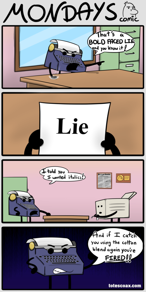 Lying to my Face - Web Comic