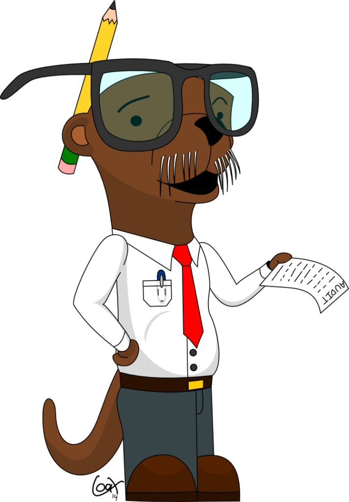 Ottitor Here is a silly little drawing of mine. I came up with the idea after getting tongue tied and mispronouncing auditor at my work one day. Originally it was a hand drawn illustration but I converted it to digital using Inkscape to slap it on a mug for a friend.
